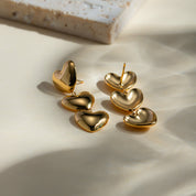 3 of Cups Dangle Heart Earrings