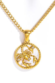 Zodiac Constellation 18K Gold-Plated Pendant Necklace