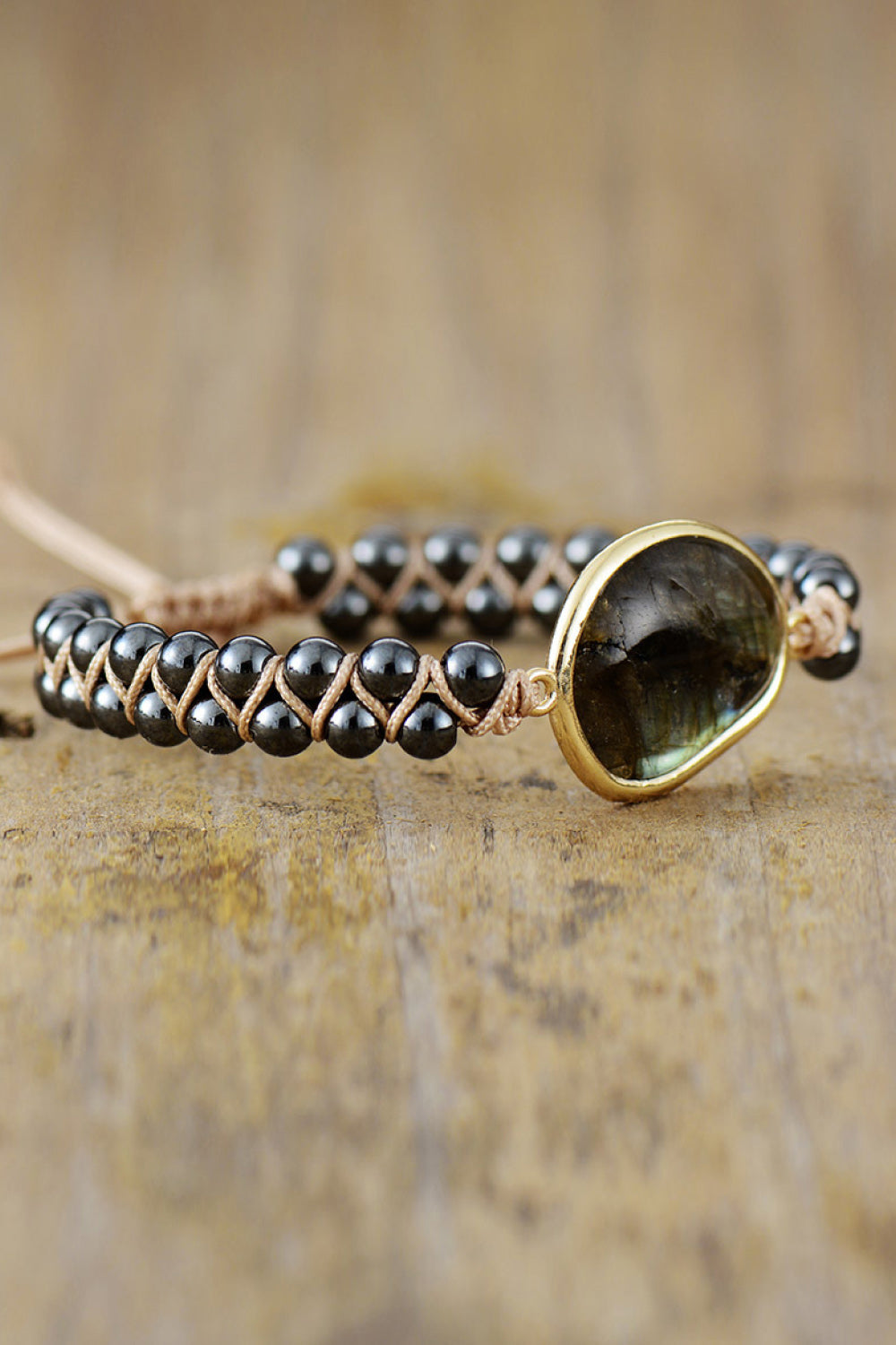 Intuition Enhancer Natural Labradorite & Hematite Bracelet