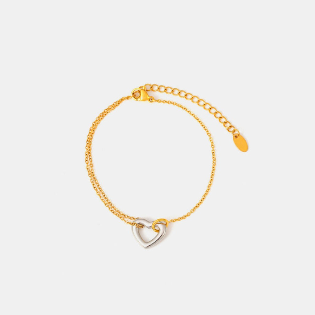 18K Gold-Plated Heart Bracelet