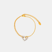 18K Gold-Plated Heart Bracelet