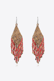 Metallic Beaded Dangle Earrings