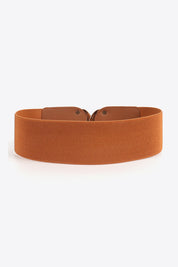 Double D Buckle Faux Leather Belt