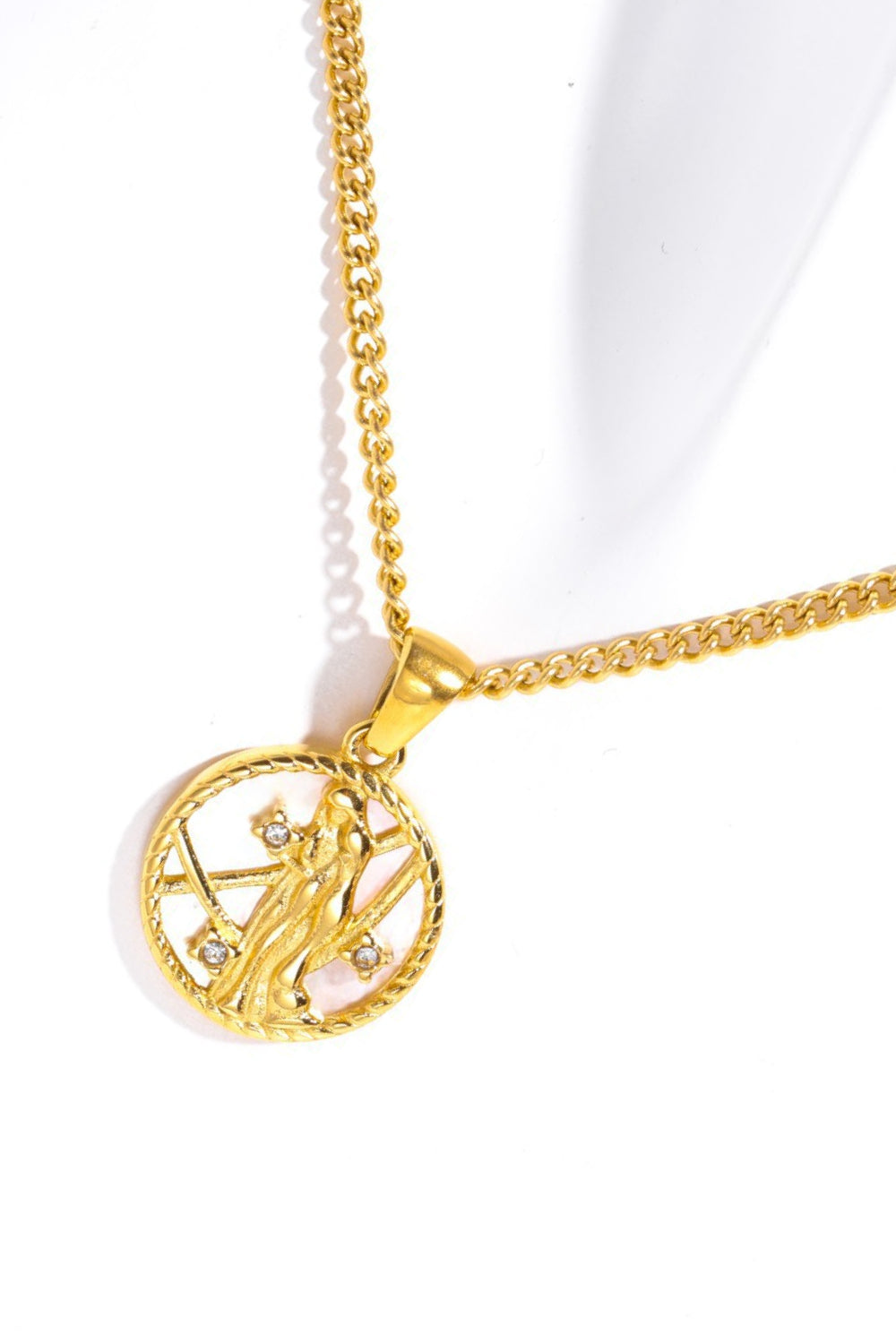 Zodiac Constellation 18K Gold-Plated Pendant Necklace