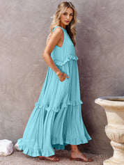 Stevie Tiered Maxi Dress with Pockets