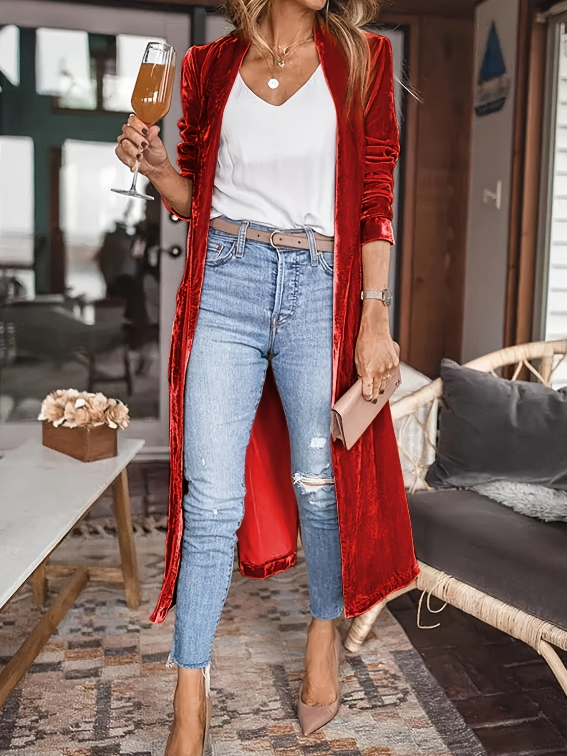 Amsterdam Velvet Longline Blazer