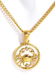 Zodiac Constellation 18K Gold-Plated Pendant Necklace