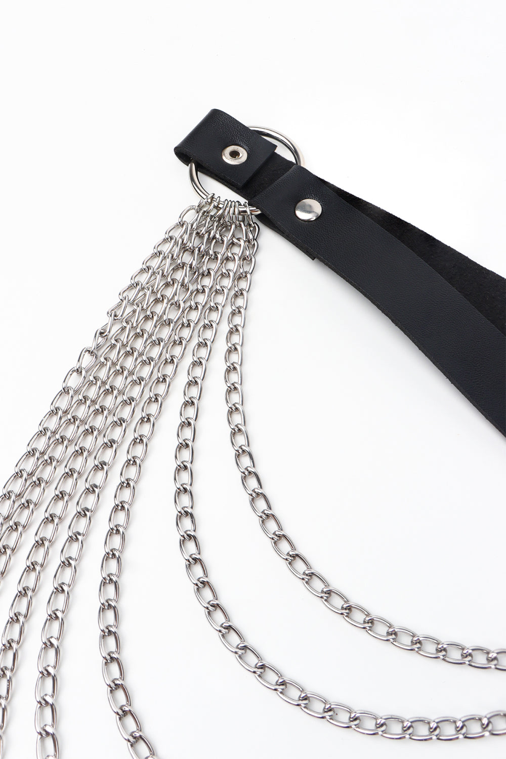 Nikki Faux Leather Muti-Strand Chain Belt