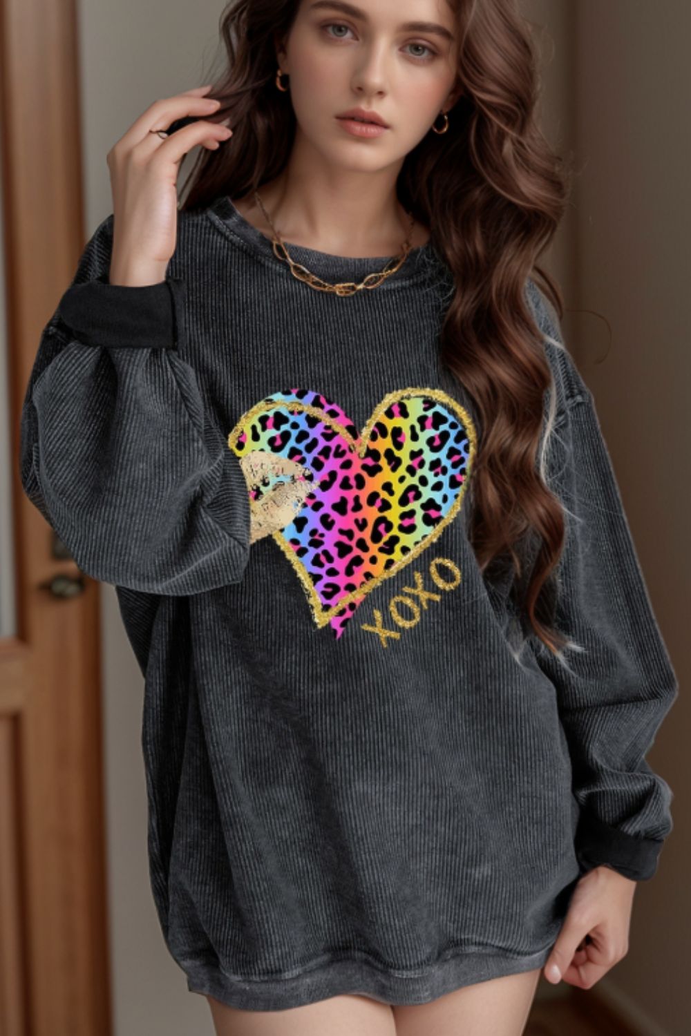 Wild at Heart Drop Shoulder Sweatshirt