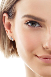 Twinkling Stars Platinum-plated, 18K gold-plated Moissanite Earrings