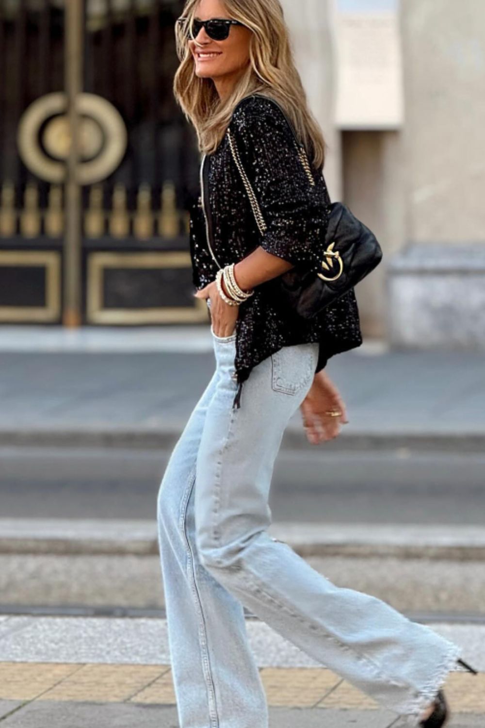 Soho Sequin Zip Up Jacket