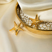 18K Gold-Plated Starfish Stud Earrings