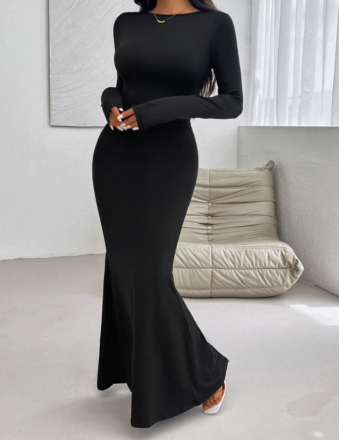 Come Hither Backless Maxi Gown