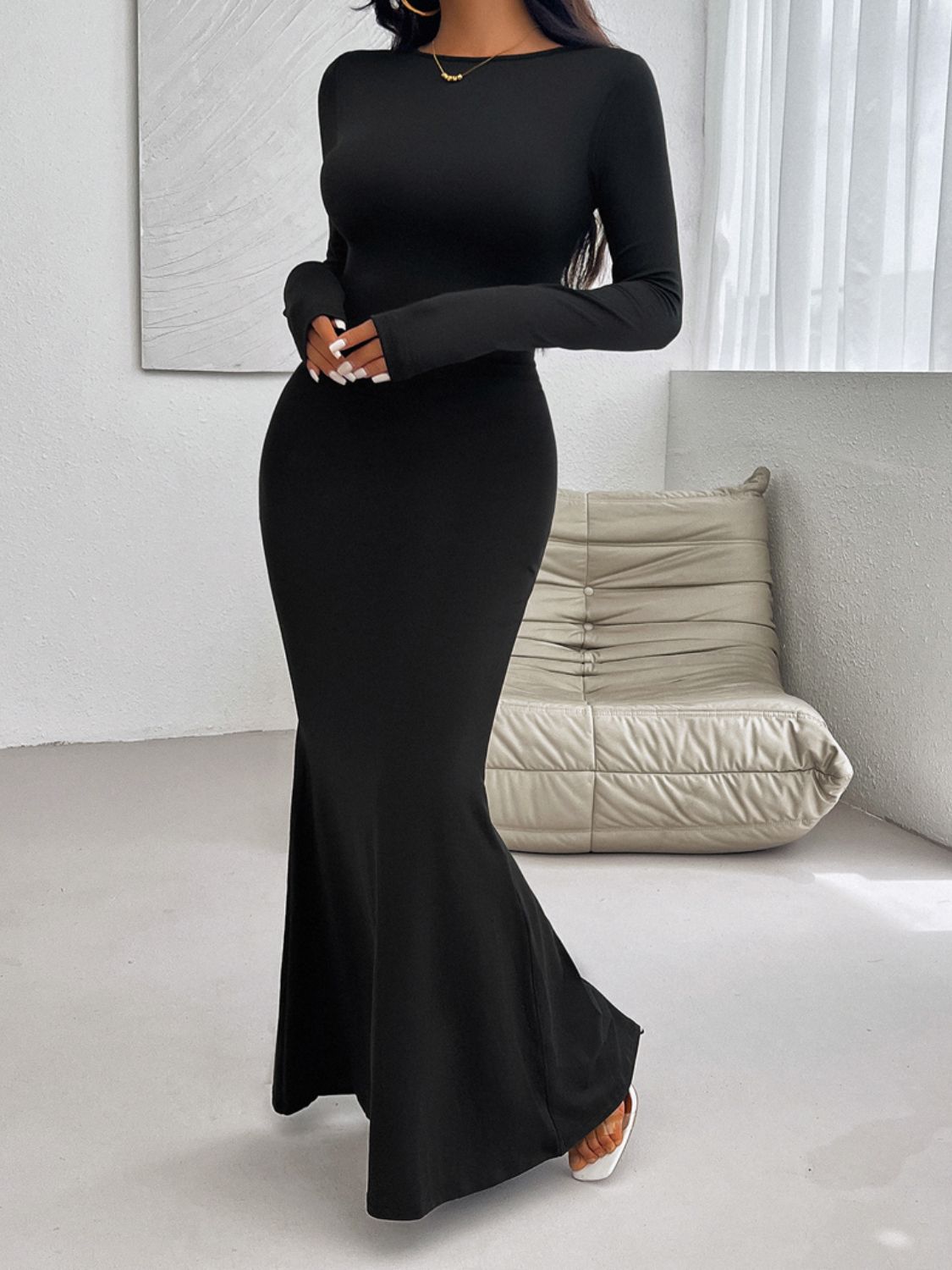 Come Hither Backless Maxi Gown