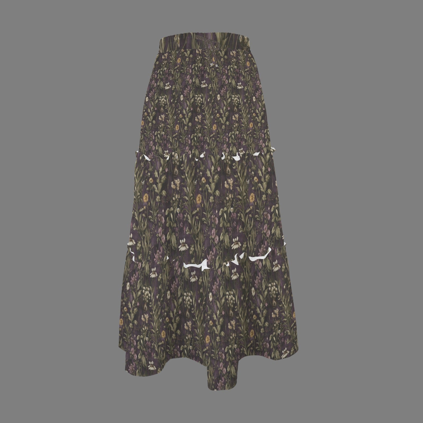 Autumn Plum TK Exclusive Tiered Prairie Maxi Skirt | Twilight Kisses