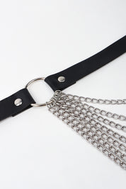 Nikki Faux Leather Muti-Strand Chain Belt