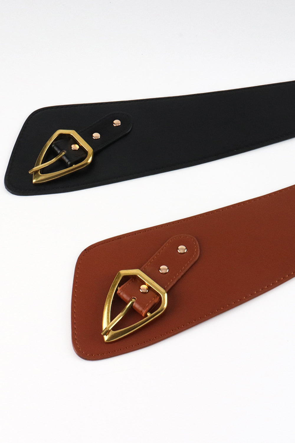 Asymmetrical Faux Leather Belt