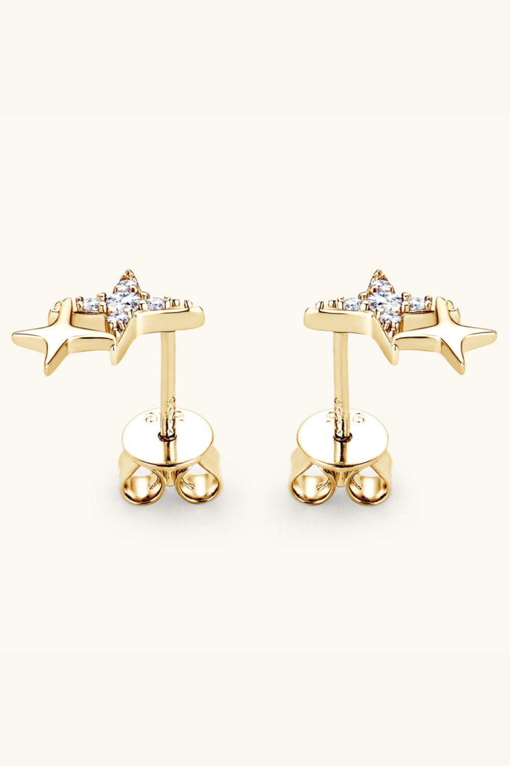 Twinkling Stars Platinum-plated, 18K gold-plated Moissanite Earrings