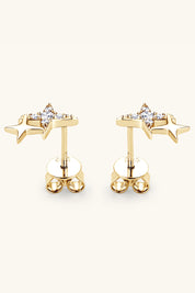 Twinkling Stars Platinum-plated, 18K gold-plated Moissanite Earrings
