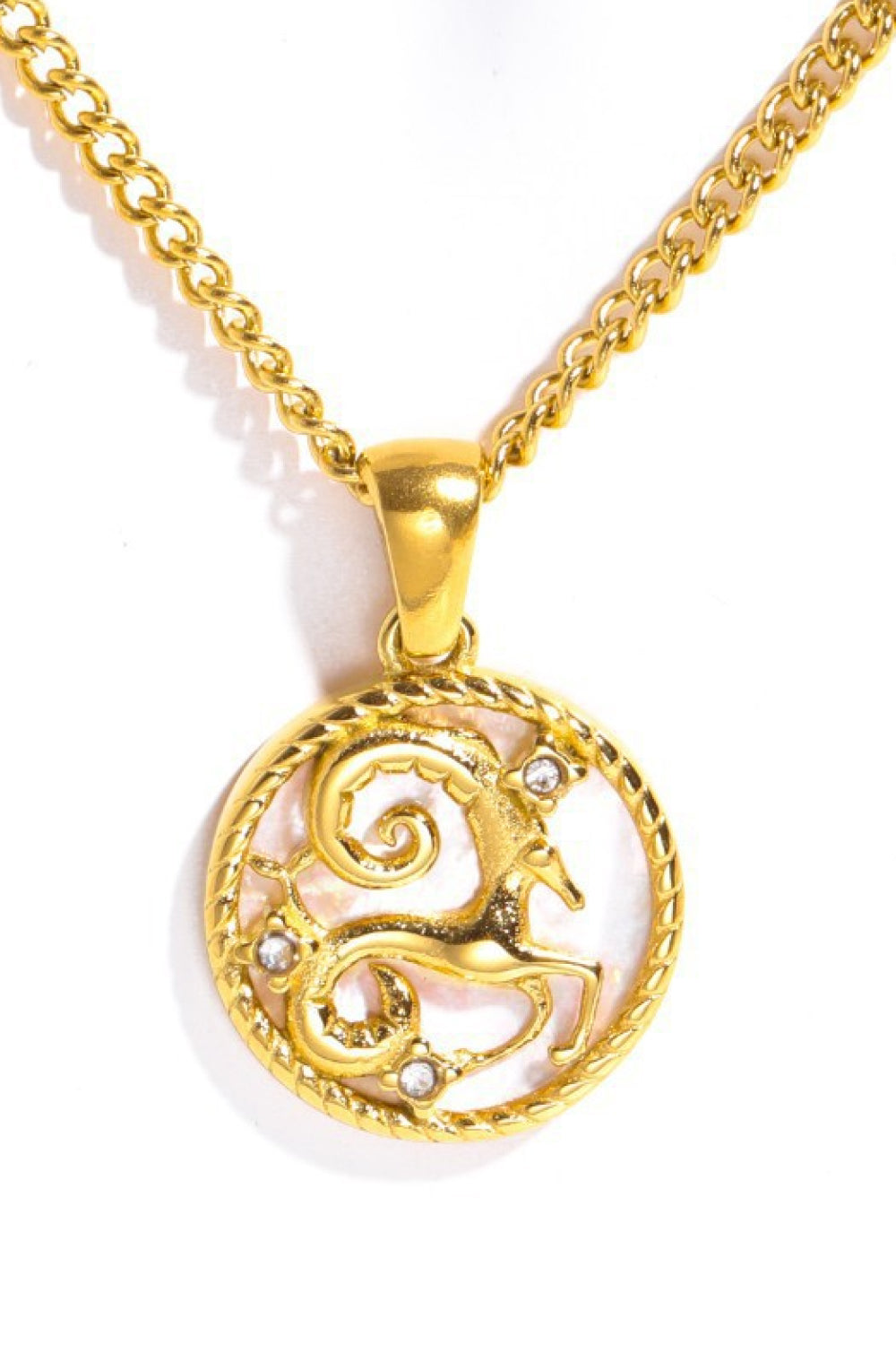 Zodiac Constellation 18K Gold-Plated Pendant Necklace