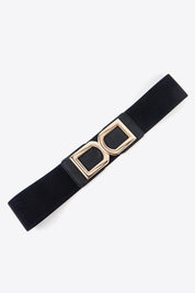 Double D Buckle Faux Leather Belt