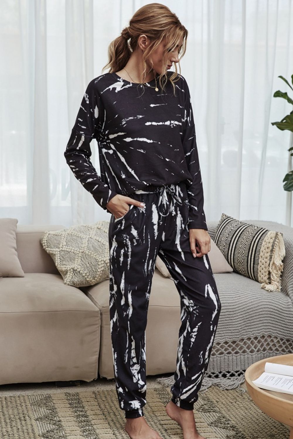 Stellar Tie-Dye Top and Joggers Lounge Set