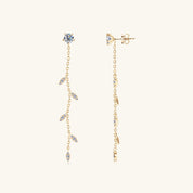 1.38 Carat Moissanite 925 Sterling Silver Leaf Earrings