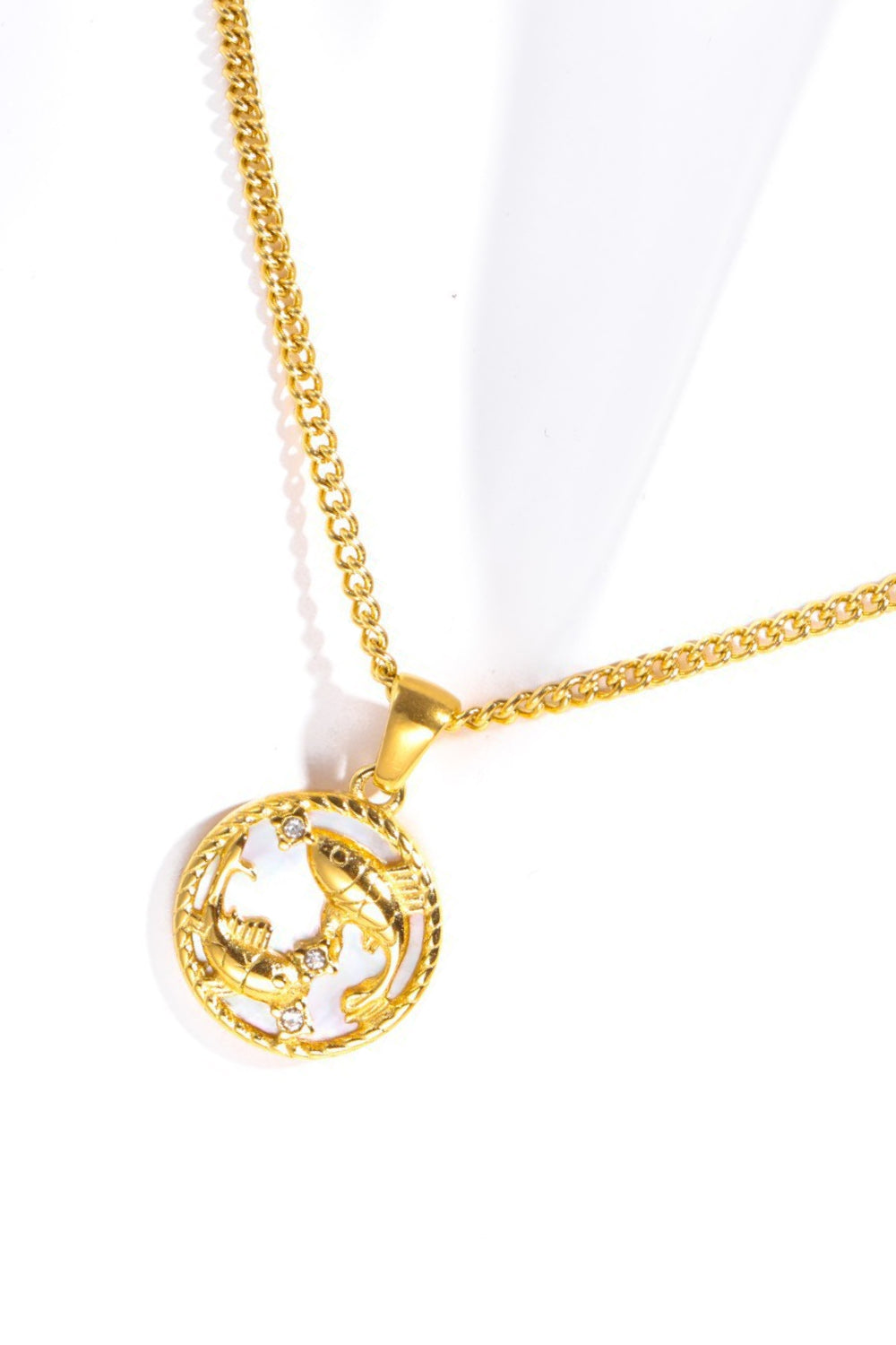 Zodiac Constellation 18K Gold-Plated Pendant Necklace