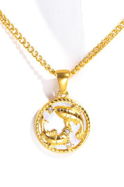 Zodiac Constellation 18K Gold-Plated Pendant Necklace