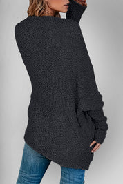 Book Nook Bouclé Open-Front Cardigan