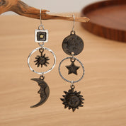 Sun, Moon, Star Earrings
