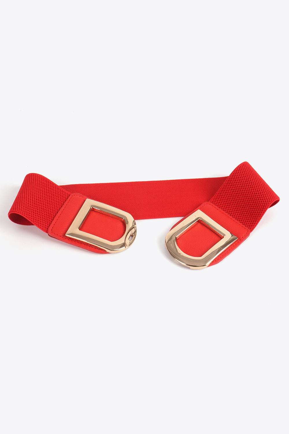 Double D Buckle Faux Leather Belt