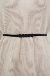 Geometric Stretch Metal Skinny Belt