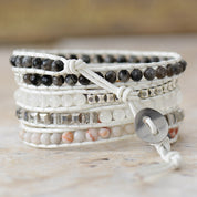 Spirit Agate & Natural Stone Wrap Bracelet