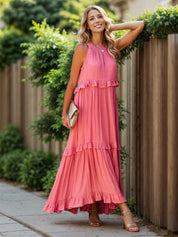 Stevie Tiered Maxi Dress with Pockets