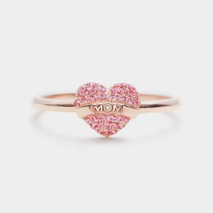 MOM's Heart Rose Gold Ring