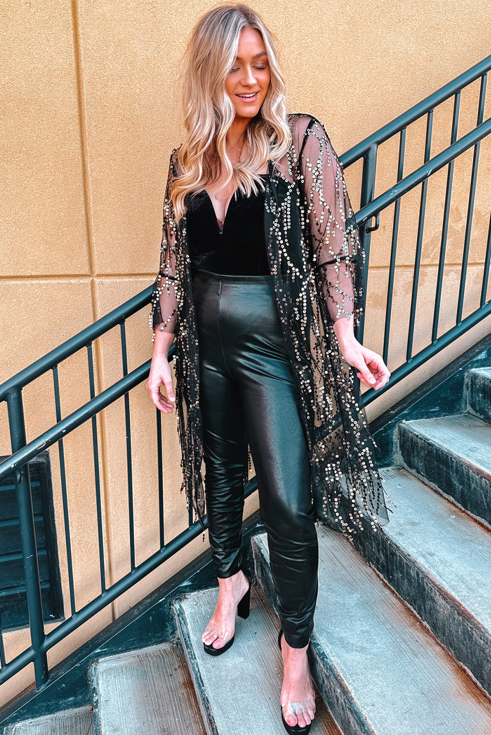Dazzle Sequin Sheer Cardigan