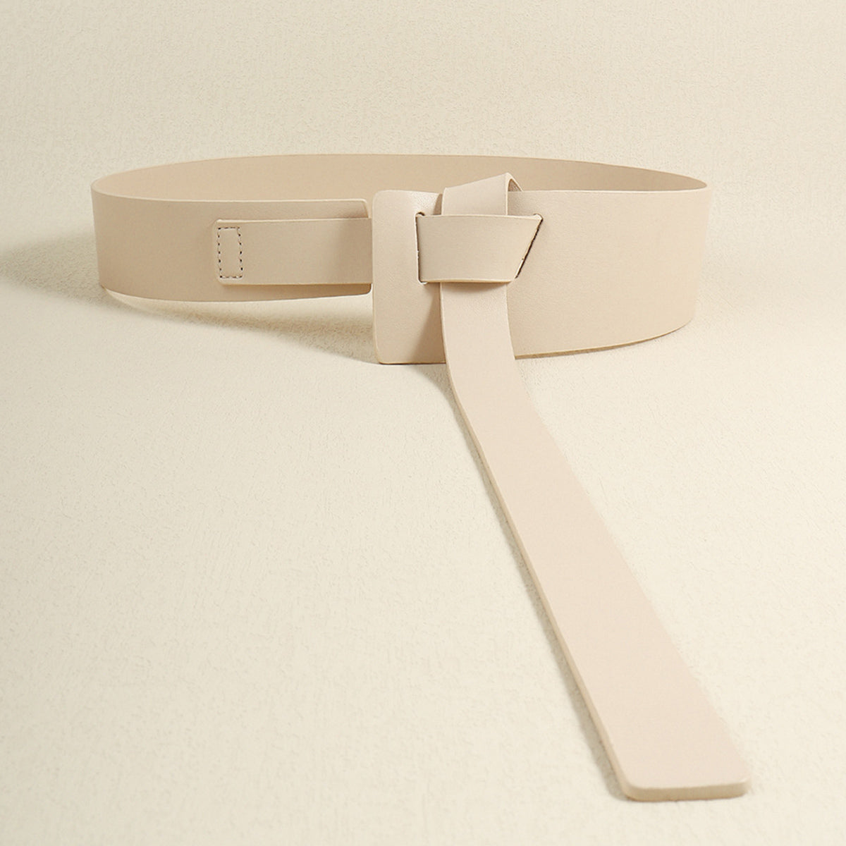 Lap of Luxury Knot Detail Faux Leather Belt