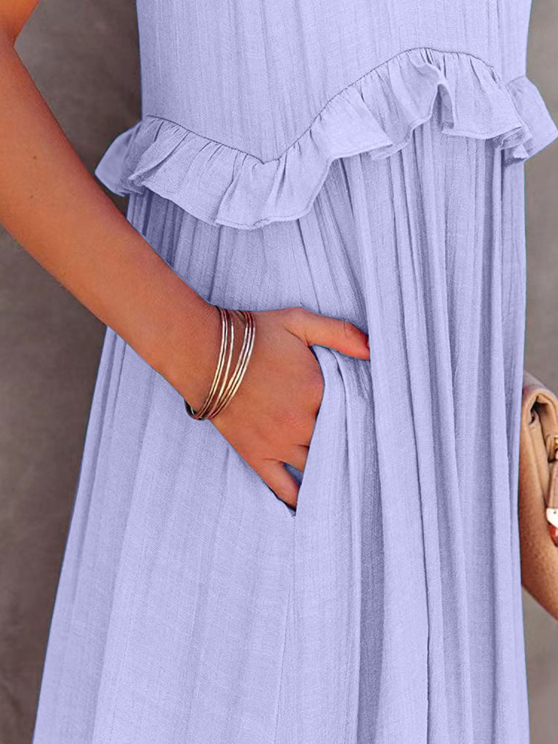Stevie Tiered Maxi Dress with Pockets