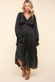 Brenda Silky Pocketed Midi Dress
