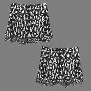 Black Mystical Cats TK Exclusive Double Layer Mini Skort