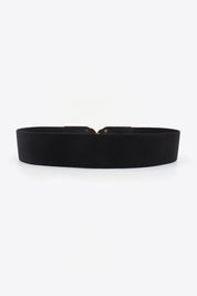 Double D Buckle Faux Leather Belt