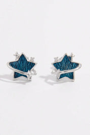925 Sterling Silver Blue Star Prophecy Earrings