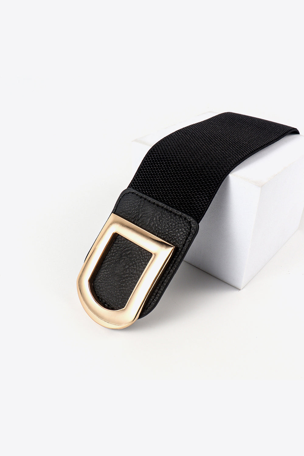 Double D Buckle Faux Leather Belt