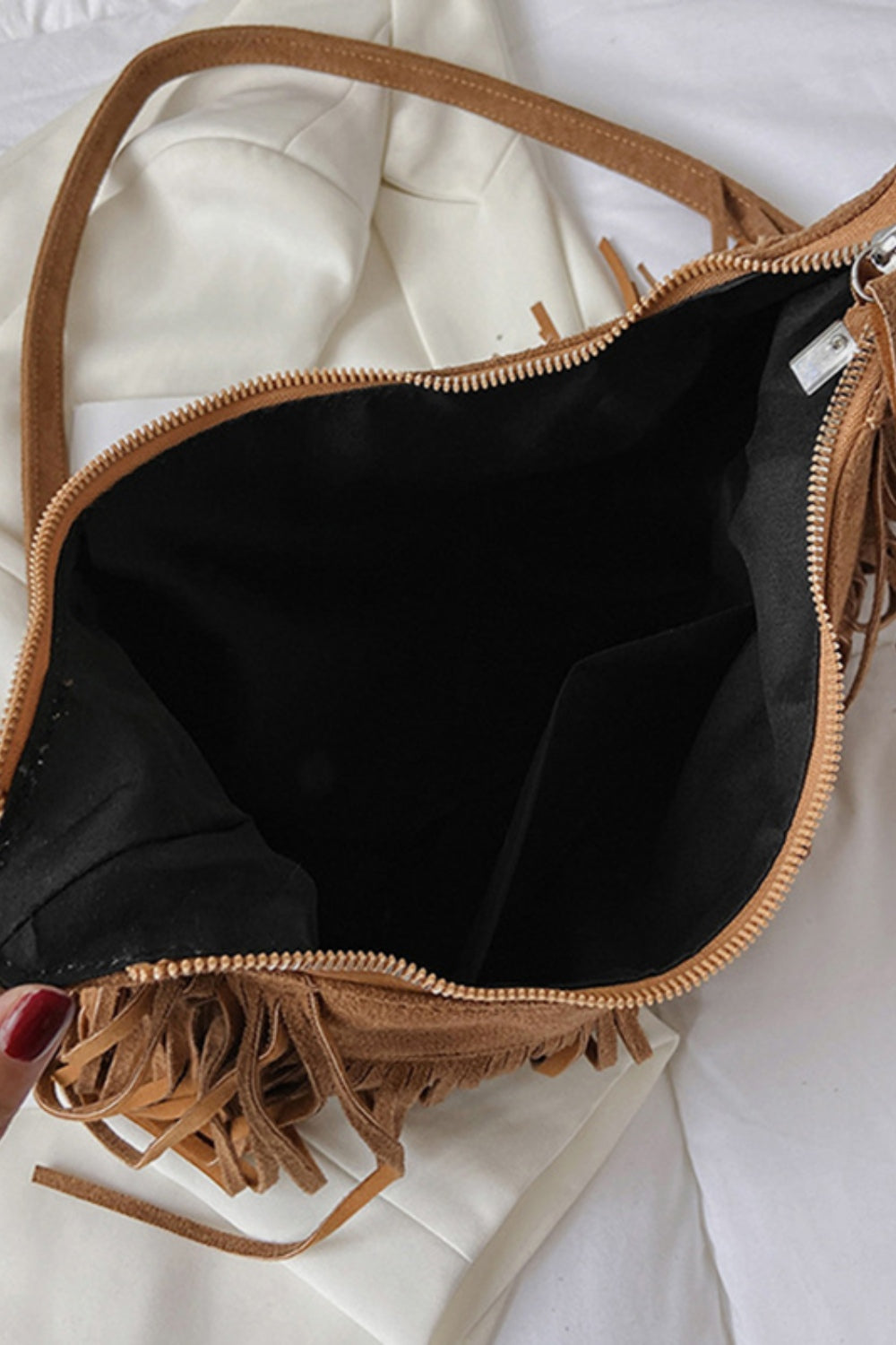 Sheryl Suede Shoulder Bag