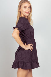 Coffee Date Ruffled Mini Dress