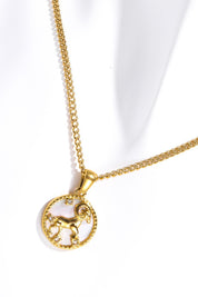 Zodiac Constellation 18K Gold-Plated Pendant Necklace