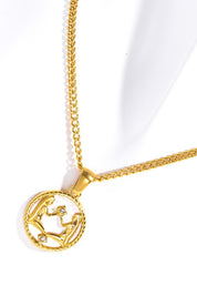 Zodiac Constellation 18K Gold-Plated Pendant Necklace
