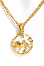 Zodiac Constellation 18K Gold-Plated Pendant Necklace