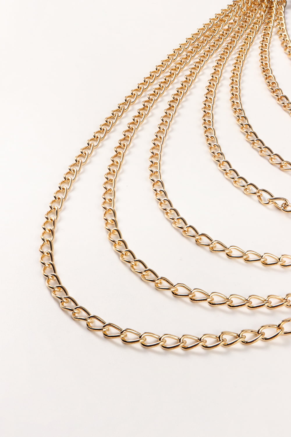 Nikki Faux Leather Muti-Strand Chain Belt